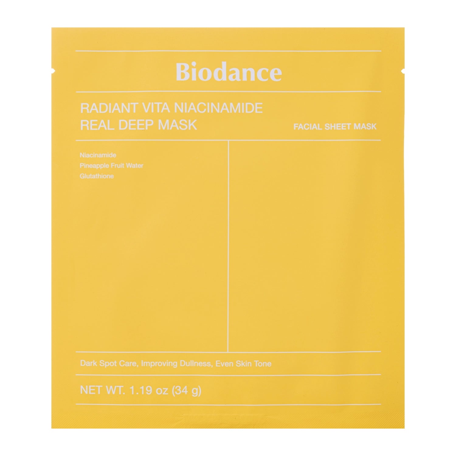 Radiant Vita Niacinamide Real Deep Mask, 34g